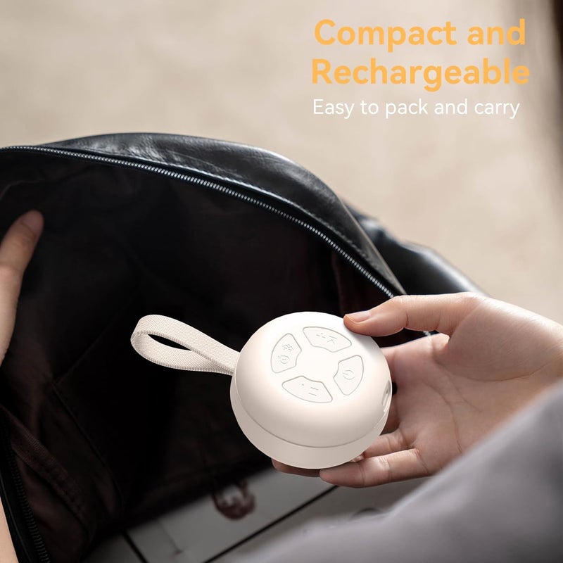 FENDALE Portable Sound Machine for Baby | White Noise | 12 Soothing Sounds | Noise Canceling for Travel, Office, Nursery | Baby Shower | Registry Gift | Sleep Soother for Babies Kids Adults | Putty - Image 4